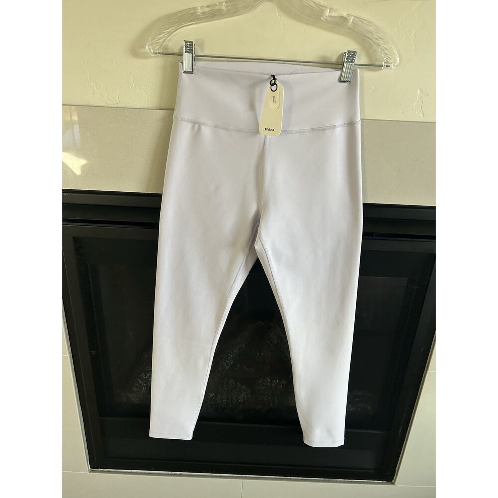 ▶️ prAna High Waist Yoga Leggings Womens M Lavender Stretch Activewear NWT - Picture 3 of 16